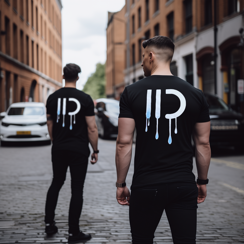 Cascade Drip Tee - Black
