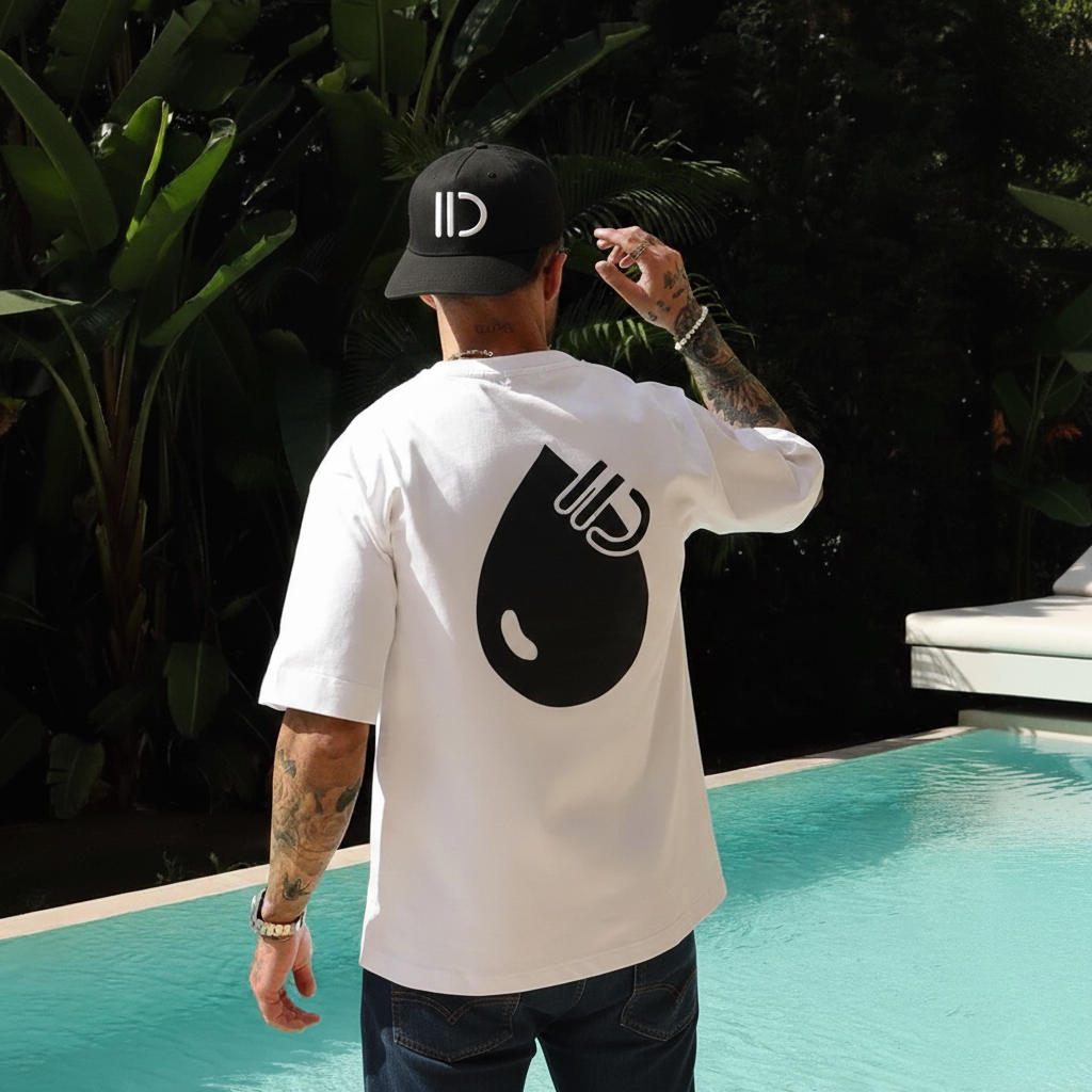 Nautilus Drip Tee - White