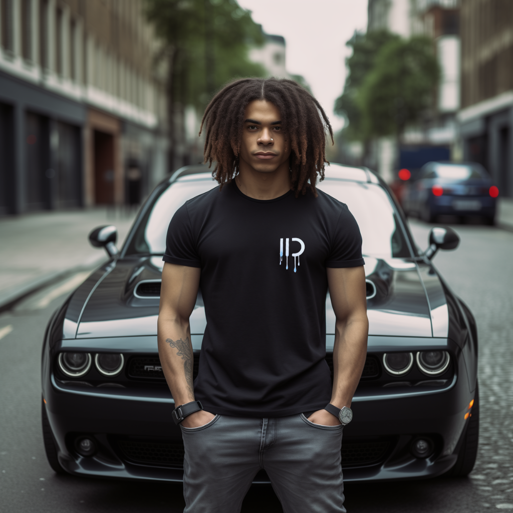 Cascade Drip Tee - Black