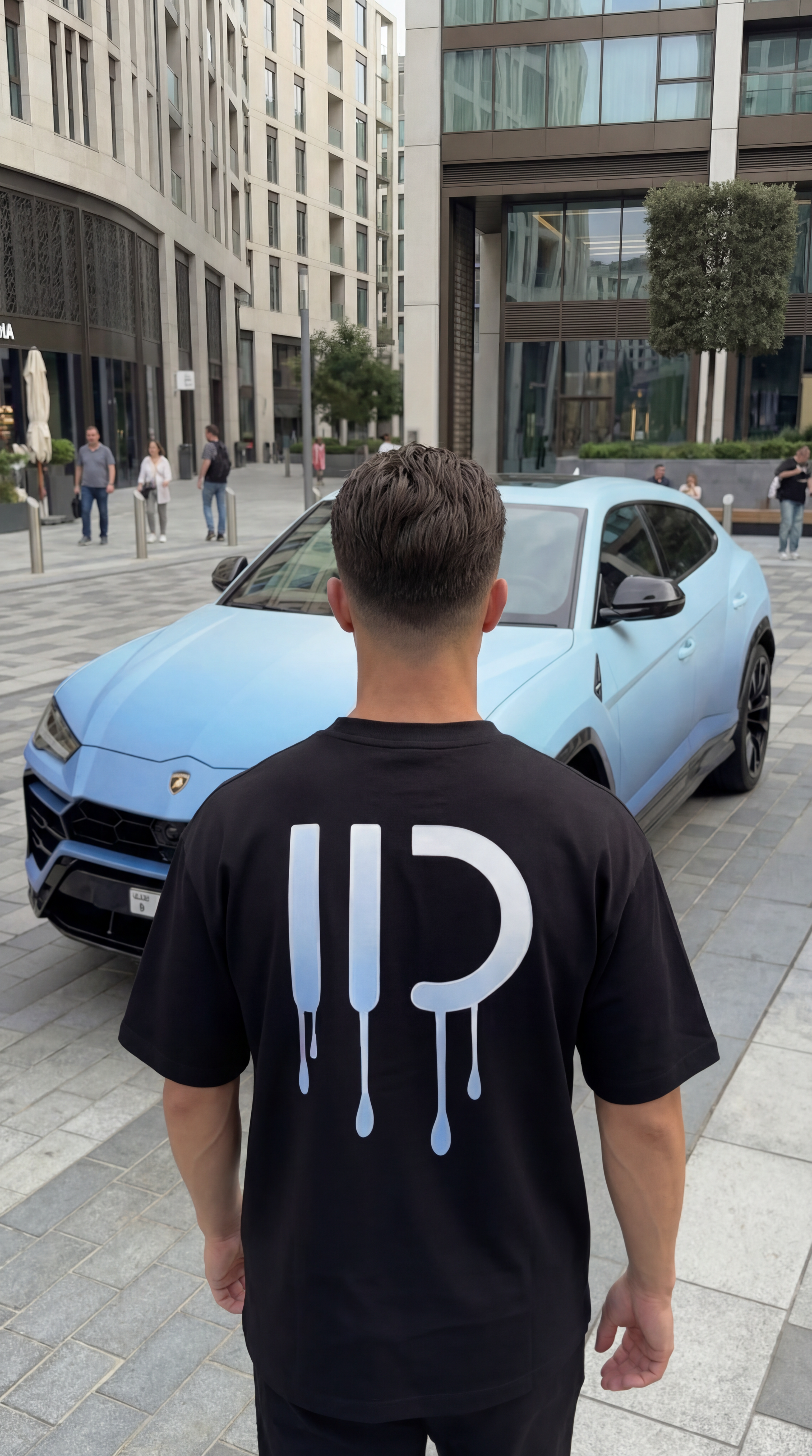 Cascade Drip Tee - Black