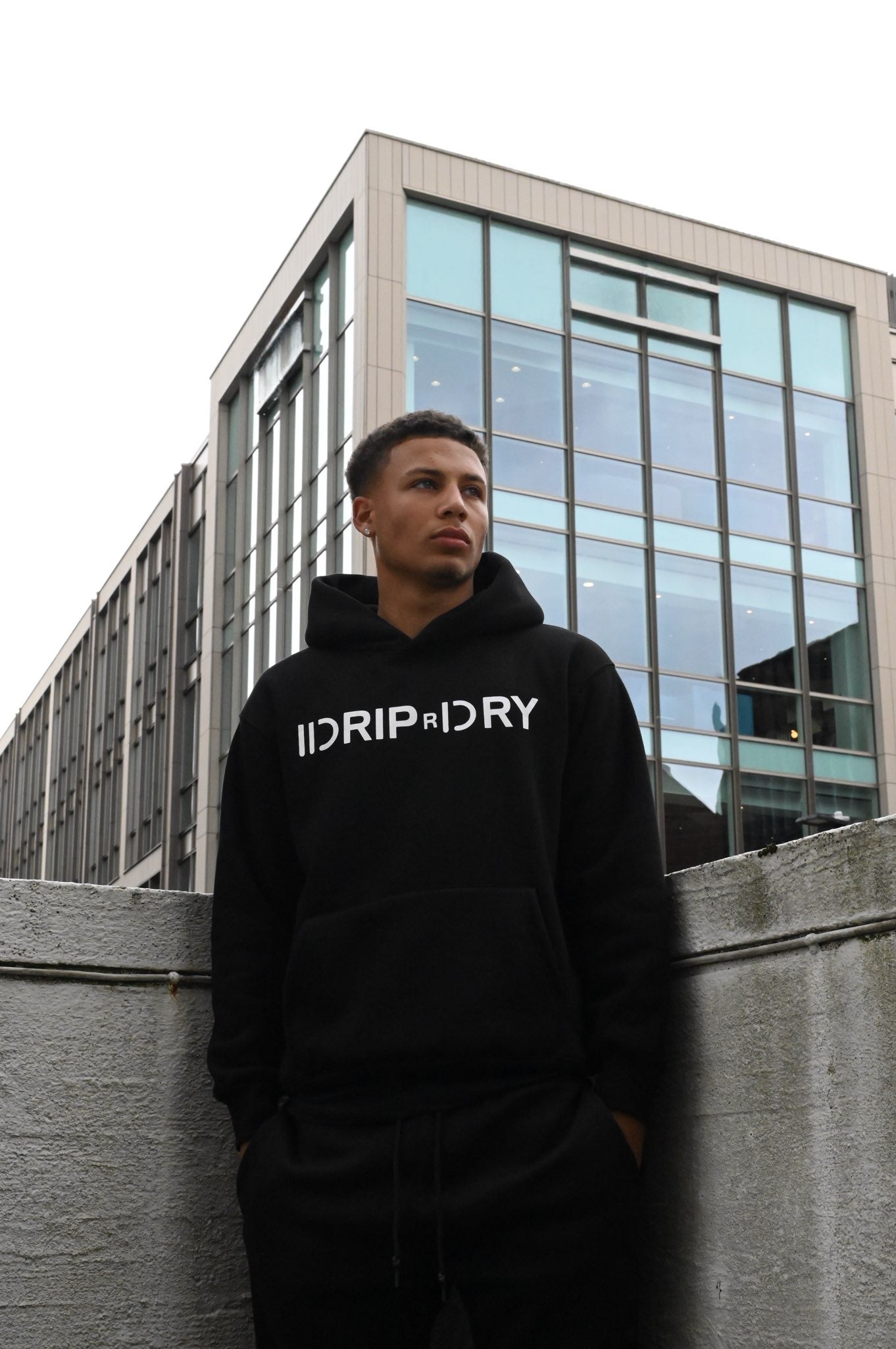 Heavy Weight Fleeced Black Comfort Hoodie.