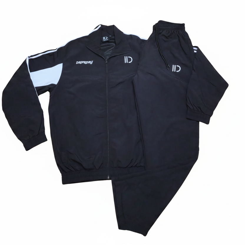 Retro Black/white Shell Tracksuit – Limited Edition 80s Revival
