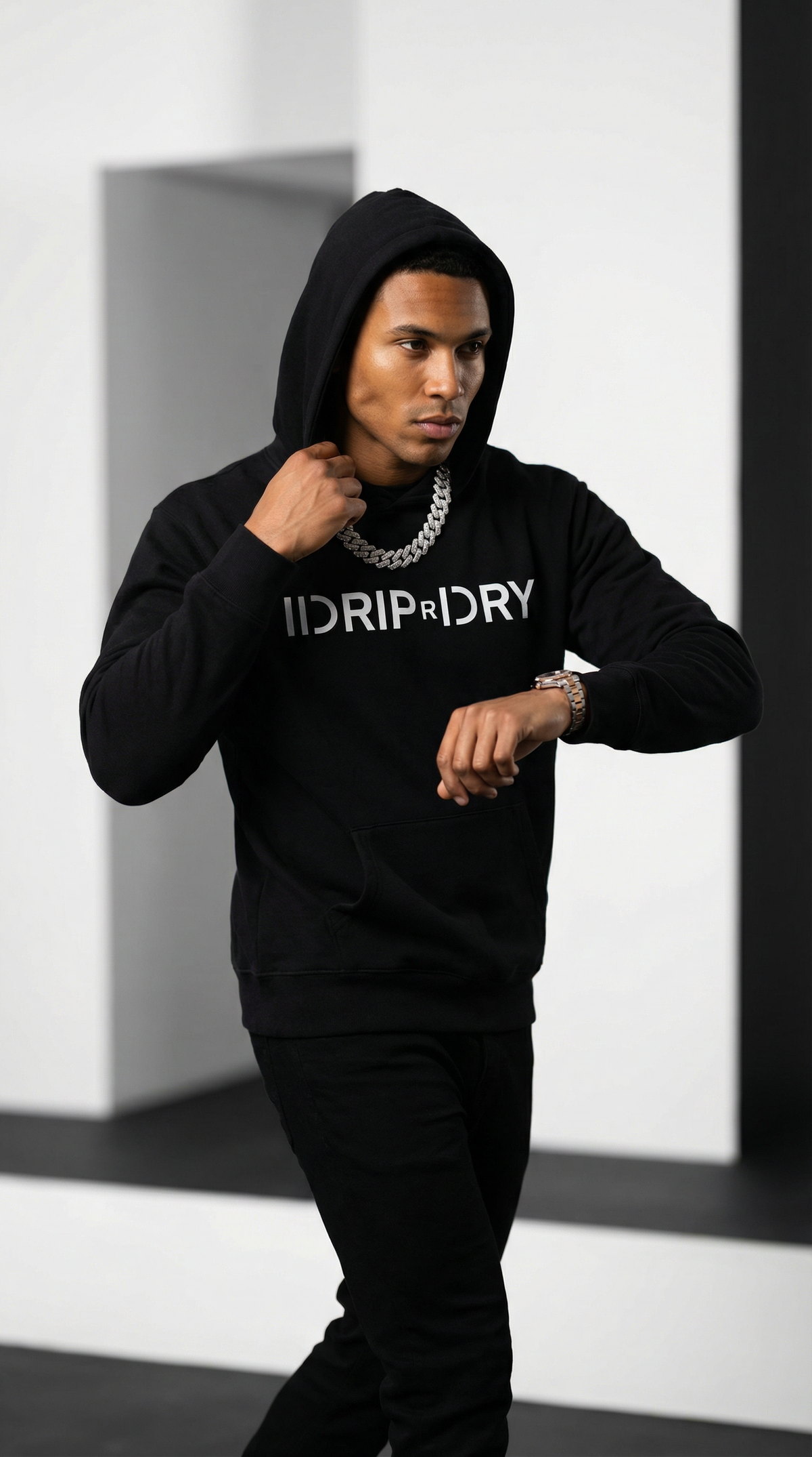 Signature Drip Hoodie - Black